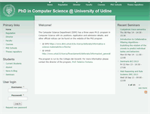 Tablet Screenshot of dottoinfo.dimi.uniud.it