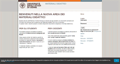 Desktop Screenshot of materialedidattico.uniud.it